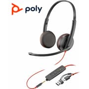 Poly Blackwire 3325 Wired Dual-Ear Boom Mic USB C & USB-A & 3.5mm Noise-Canceling Mic For PC & Mac & Mobile Works with Teams (Certified) product image