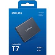 SAMSUNG T7 Portable SSD 4TB External SSD Speeds Up to 1,050MB/s USB 3.2 Gen 2 For Gaming, Students, Professionals - Gray product image