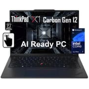 Lenovo ThinkPad X1 Carbon Gen 12 (2024) Intel Core Ultra 7 155U 12-Cores w/ Intel® AI Boost NPU & Carbon Fiber Magnesium Chassis & Touch Screen - Black product image
