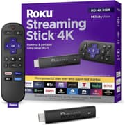 Roku Streaming Stick 4K Portable Roku Streaming Device 4K HDR Dolby Vision w/ Roku Voice Remote Free & Live TV - Black product image
