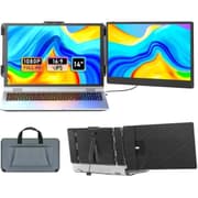 V2COM S1 14" IPS Full HD Extender Dual Screen Portable Monitor for Laptops 13-17.3" with USB-C/HDMI Port Built In Speakers product image
