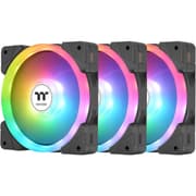 Thermaltake SWAFAN EX 12 ARGB PC Cooling Fan 3x Fan Pack up to 2000 RPM Magnetic Connection Reversable Blades Sync with MB RGB Software - Black product image