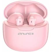 Awei T68 ENC Bluetooth Earphone IPX6 Waterproof Wireless bluetooth Headset HiFi Bass Sport bluetooth Earbuds Gamer TWS Headphones - Pink product image