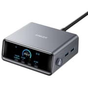 Anker Prime Charger, 250W GaN Prime USB C Charging Station, Ultra-Fast 6-Port, 2.26" LCD Display and Smart Control Dial, Compatible with MacBook Pro/Air, iPhone 16/15/14, Galaxy, and More - Silver product image