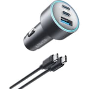 Anker USB-C Car Charger, 67W 3-Port Compact Fast Charger, Adapter With 0.91M 3.0 USB-C To C Cable Included, For Smartphones And Gadgets - Black product image