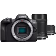 Canon EOS R100 KIT ( w/RF-S18-45mm + RF-S55-210mm ) Mirrorless Camera Body, APS‑C Sensor, 24.1 Megapixels, 4K Video (24p), Dual Pixel CMOS AF, 6.5 fps Burst Shooting, Lightweight Vlogging Camera for Entry-Level Creators, Black product image