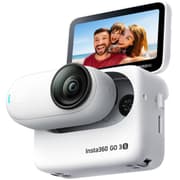 Insta360 GO 3S Standard Edition - 128 GB White 4K Tiny Portable Vlogging Camera, Hands-Free POVs, Mount Anywhere, Stabilization, 140 Min Battery Life, 10m Waterproof, Apple Find My, Pet POV - White product image