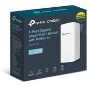 TP-Link Omada SG2005P-PD 5 Port Outdoor PoE Passthrough Gigabit Ethernet Switch | 1 PoE++ in@90W, 4 PoE+ Out Up to 64W | IP55, Static Routing, Access Control List, QoS, VLAN | PoE Powered ONLY product image