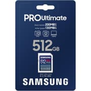 Samsung PRO Ultimate Full Size 512GB SDXC Memory Card, Up to 200 MB/s, 4K UHD, UHS-I, C10, U3, V30, A2, for DSLR, Mirrorless Cameras, PCs product image