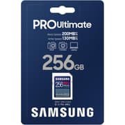 Samsung PRO Ultimate Full Size 256GB SDXC Memory Card, Up to 200 MB/s, 4K UHD, UHS-I, C10, U3, V30, A2, for DSLR, Mirrorless Cameras, PCs product image