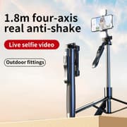 RTAKO Q052 1.8m Ultra-Wide Angle Selfie Stick (With Bluetooth Remote) - Black product image