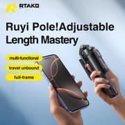 RTAKO M17 Selfie Stick Ultra-Portable Selfie Stick 1.7M - Black product image