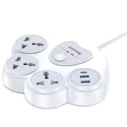 Huntkey SZN307C (Charge Station F20) 3*AC outlets,2*USB-A ports,1*USB-C ports | Surge Protect 1.5M - White product image