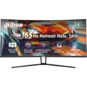 Dahua LM34-E330C Gaming Curved Monitor, 34" WQHD VA Display, 165Hz Refresh Rate, 1ms (MPRT) Response Time, 1500R Curvature, Adaptive-Sync Technology, 21 9 Aspect Ratio, Black product image
