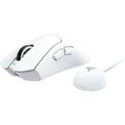 Razer DeathAdder V4 Pro Wireless Gaming Mouse: 56g Lightweight - HyperSpeed Wireless Gen-2 - Optical Scroll Wheel - Optical Switches Gen-4 - Focus Pro 45K Sensor Gen-2 - Up to 150 Hr Battery , White product image