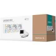 DeepCool LM360 ARGB Liquid Cooler 360mm 2.4" IPS Display Full Customized Supports MP4 Gen 6 Water Pump 3400RPM Anti-Leak For AMD & Intel - White product image