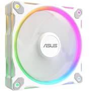 ASUS Prime MR120 aRGB Fan, 1600 RPM Fan Speed, 58 CFM Fan Airflow, Standard Blade, Dual-Sided Lighting, Sleeve Bearing, Single Pack, White product image