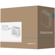 DeepCool CH160 PLUS Micro-ATX Computer Case, Up to 240mm Radiator & 4x Fan Support, ABS + SPCC + Tempered Glass Materials, White product image