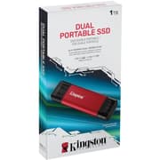 Kingston 1TB Dual USB-A & C Portable SSD Durable Metal Casing Up to 1050MB/s USB 3.2 Gen 2 support Windows, macOS, Linux , Chrome , Android™, iOS/iPadOS product image