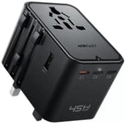 ACEFAST Z8 PD 45W GaN Charger – 3 USB-C + 2 USB-A Multifunctional International Travel Adapter - Black product image
