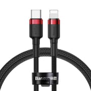 Baseus Cafule Series Type-C to Lightning Cable - 20W PD Fast Charge & 480Mbps High-Speed Data Transfer, Nylon Braided, 1M - Black product image