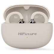 HiFuture FLEXCLIP AI Enhanced Environmental Noise Cancellation ENC Open Ear Wireless Earphone 30 hrs Play time light weigt design - Champagne Gold product image