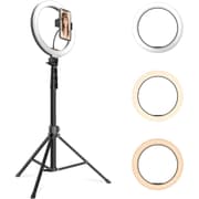 Jmary FM-536A 26cm LED Ring Light Kit with 170cm Tripod, 3 Light Modes, USB Powered, 1/4" Mount, Phone Holder, Remote for Makeup, Streaming, Photography product image