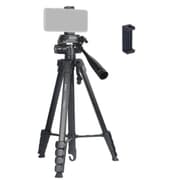 JMARY KP-2201 Smartphone / Camera Live Photography Tripod Portable 1.7m Adjustable Stand with Phone Clip - Black product image