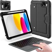 Nillkin iPad 10th Gen \ iPad A16 (11th Gen) Case with Keyboard, Slide Camera Cover, Backlit Detachable Wireless Arabic / English Keyboard with Pencil Holder and Multi-Touch Trackpad for iPad /10th Gen - Black product image