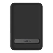 Belkin BoostCharge Wireless Power Bank 5000mAh MagSafe Charger 7.5W, Built-in Pop-up Kickstand - iPhone 17, Air, Pro, Pro Max, AirPods, Apple Watch, Google Pixel 10, etc. - Black product image