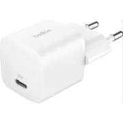 Belkin BoostCharge Compact 25W USB-C PD Fast Charging AC Charger for All iPhone 16 and iPhone 15 Models Samsung Galaxy S25, iPad, AirPods, and More - White product image