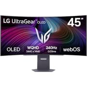 LG 45GX90SA UltraGear™ Smart 45” OLED Curved 800R 2K 240Hz 0.03ms HDR True Black 400 webOS 24 AI Picture & Sound G-SYNC Compatible HDMI 2.1 & USB C Adjustable Stand - Black product image