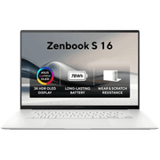 ASUS Zenbook S16 (2025) UM5606 Copilot+ PC AMD Ryzen AI 9 HX 370 12-Cores Superior AI New Ceraluminum Material w/ AMD Radeon 890 Graphic & 3K OLED 120Hz Touch Display , Scandinavian White product image