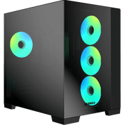Raidmax Infinita Series i610CBF Chrome Dual Chamber ATX 2 Side Tempered Glass Support Back Conect Design 4x 120mm ARGB Fan Preinstalled Supports Up to 400mm GPU & USB C - Black product image