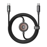 Mcdodo CA-2580 2-in-1 USB-C cable + Apple Watch charger, 60W, 1.5m - Black product image