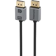 Promate DisplayPort 2.0 Cable, Premium Ultra HD 16K@60Hz Video Display Cord with 80Gbps Bandwidth Transmission, Gold Plated Connectors, 2m Super Slim Cable - Black product image