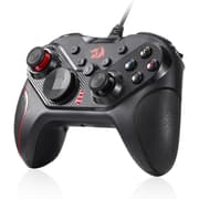 Redragon G710 Wired Gaming Controller - Dual Vibration Motors, Rapid Trigger, Ergonomic Design, 4 Programmable Keys, Customizable Macros, Adjustable Joystick Heights - Work for PC & Android & NS - Black product image