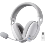 Redragon H878WG 3-Mode Wireless Blue Lighting Gaming Headset - Lightweight - 7.1 Surround Sound - 40MM Drivers - Detachable Microphone - Multi Platforms for PC, PS5/4/3, Switch, Mobile, - White product image