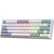 Redragon Castor K631WG 65% Wired RGB Gaming Keyboard, 68 Keys Compact Mechanical Keyboard w/100% Hot-Swap Socket, Free-Mod Plate Mounted PCB & Dedicated Arrow Keys, Quiet Red Switch product image