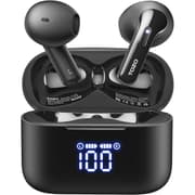 TOZO Tonal Fits Wireless Earbuds Bluetooth 5.3 in Ear Headphones Dual Mic Call Noise Cancelling IPX8 Waterproof 44H Playback Stereo Sound with LED Display Wireless Charging Case - Black product image