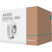 DeepCool AK400 Digital 1850 RPM PWM CPU Air Cooler 4 Heatpipes Chip Cooling Heatsink w/ w/ ARGB LED Strip & Digital Screen Displays , White product image