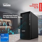 Lenovo ThinkStation P2 Tower Workstation (2024) 14Gen Intel Core i7 20-Cores Uncompromising Performance, Unbeatable Value w/ Upgradable Graphic Card & 3 Years Warranty - Black product image