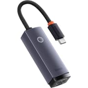Baseus Lite Series RJ45 Lan Port Ethernet Adapter Type-C to RJ45 LAN Port 1000Mbps Hub - Grey product image