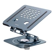 Baseus Foldable Stand For Laptop and iPad Tablet | 360 Degree Rotatable (Three-Fold Version) - Grey product image