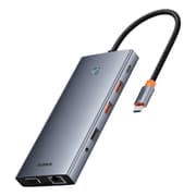 Baseus PortalJoy Series 13-Port HUB（Type-C to HDMI4K@60Hz*2+DP4K@120Hz*1+VGA*1+USB3.1*2+Type- C3.1*1+USB2.0*1+PD*1+RJ45*1+SD/TF*1+3.5mm*1) - Space Grey product image