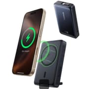 Baseus Nomos 3-in-1 10000mAh Power Bank - Qi2 Certified 15W Wireless Charger, 45W Built-In Two-Way Fast Charging Cable, Type-C Port, Kickstand - Black product image