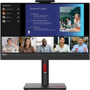 Lenovo ThinkVision T24v-30 24" IPS Full HD 75Hz Conferencing Monitor Adjustable Stand Built In 2MP Webcam & Speakers & Mic w/ HDMI , DP, VGA & USB Hub product image