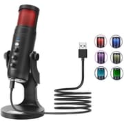 Jmary MC-PW9 Wired USB RGB Microphone for Recording - Black product image
