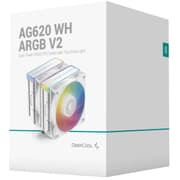 DeepCool AG620 ARGB V2 CPU Air Cooler Mighty 260w TDP 6pcs Copper Heat Pipes ARGB Sync w/120mm PWM Fan , White product image