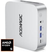ACEMAGIC W1 Mini PC Barebone AMD Ryzen 5 7430U 6-Cores w/ VEGA 7 Graphic For Home & Business Support Triple 4K Display Support , Silver product image